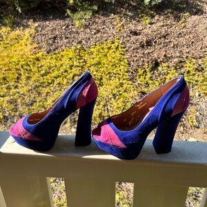 Fabulous suede platform heels